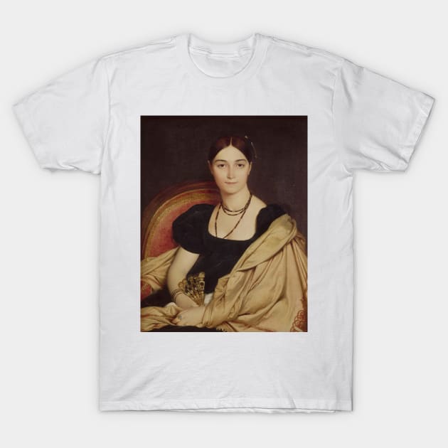 Portrait De Madame Duvaucey by Jean-Auguste-Dominique Ingres T-Shirt by Classic Art Stall